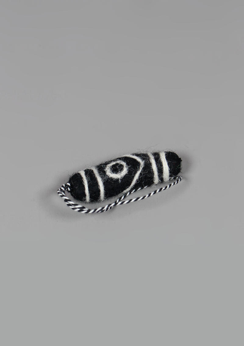 Felt Dzi Bead Hanging Charm Decor