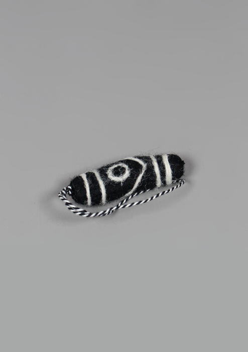 Felt Dzi Bead Hanging Charm Decor