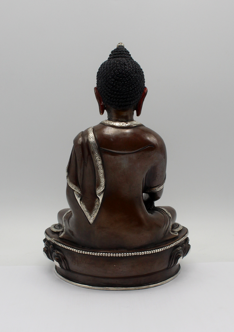 Copper Shakyamuni Buddha Statue 8" H