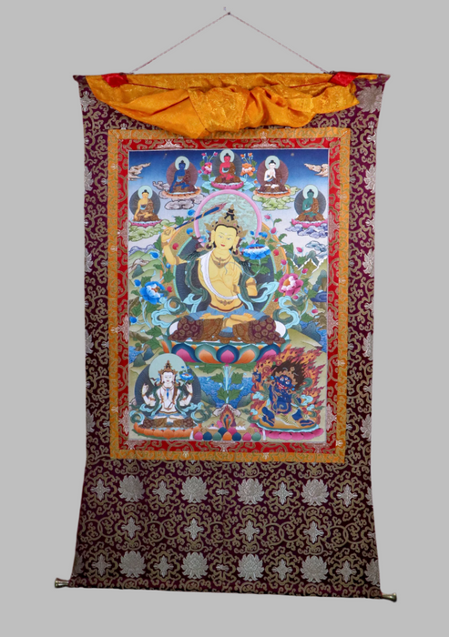 Manjushree Brocade Thangka Painting