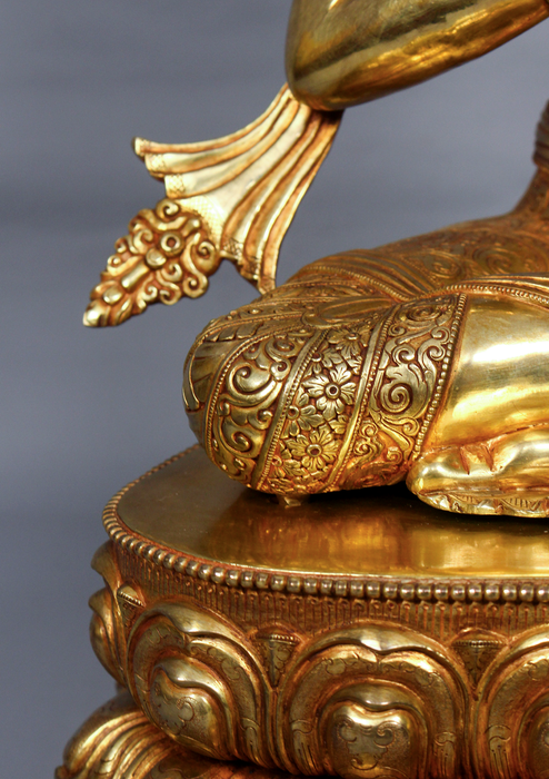 Fully Gold Plated Vajrasattva Statue 1.7 feet high