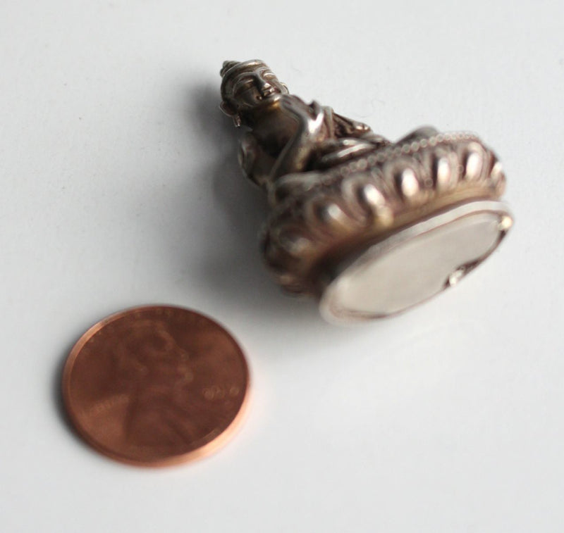 Amoghasiddhi Buddha Sterling Silver Statue, 4cm MST370AG