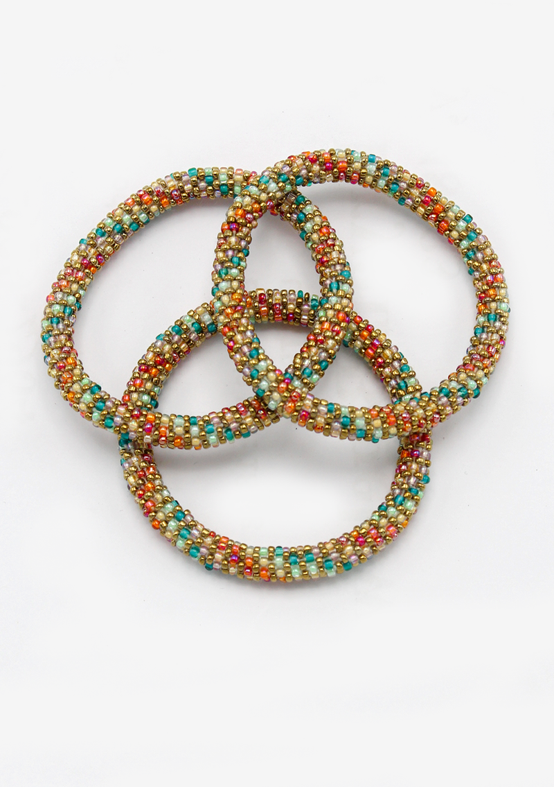 Roll on Beads Tazania Green Bracelet - NEW BATCH