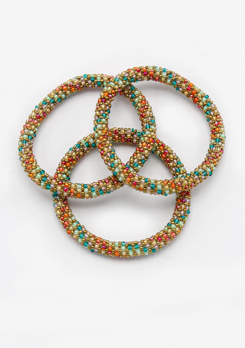 Roll on Beads Tazania Green Bracelet - NEW BATCH