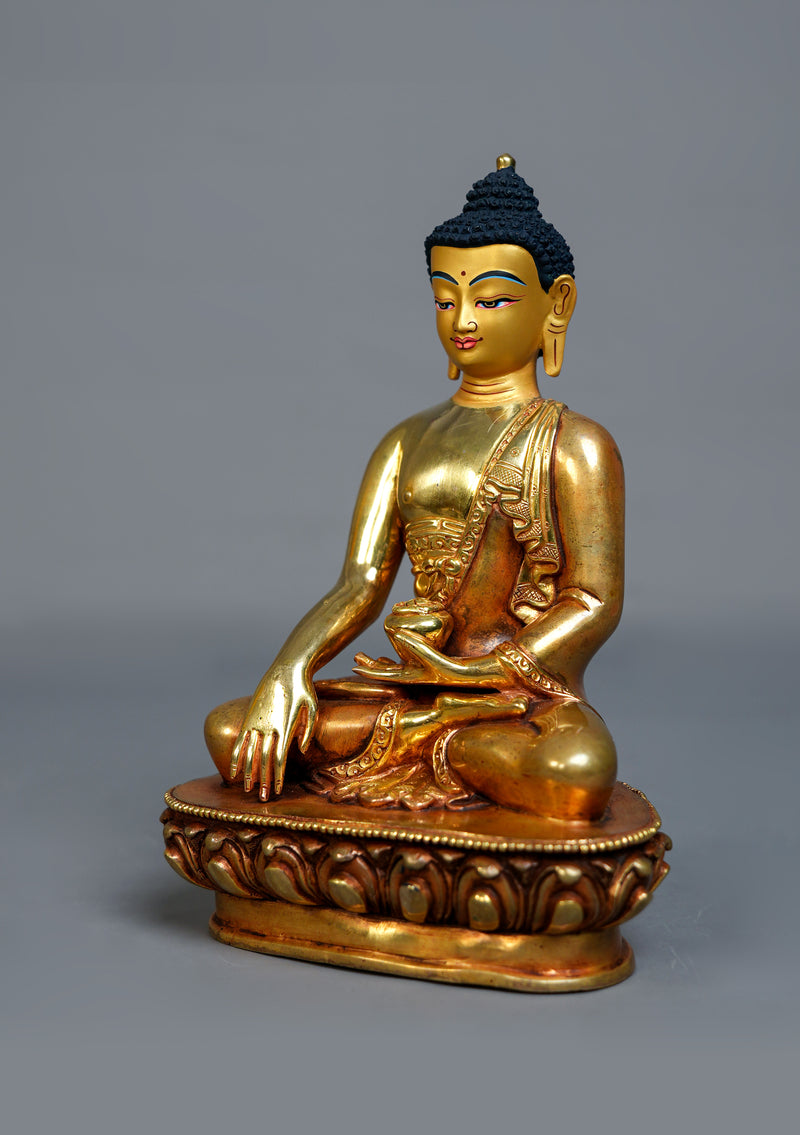 Handmade Copper Gilt  Buddha Sculpture for Meditation, Altar & Home Décor