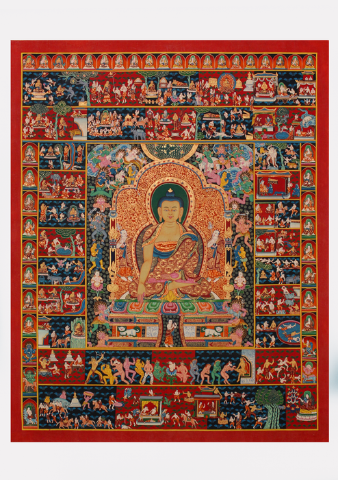 Buddha Life Thangka Painting
