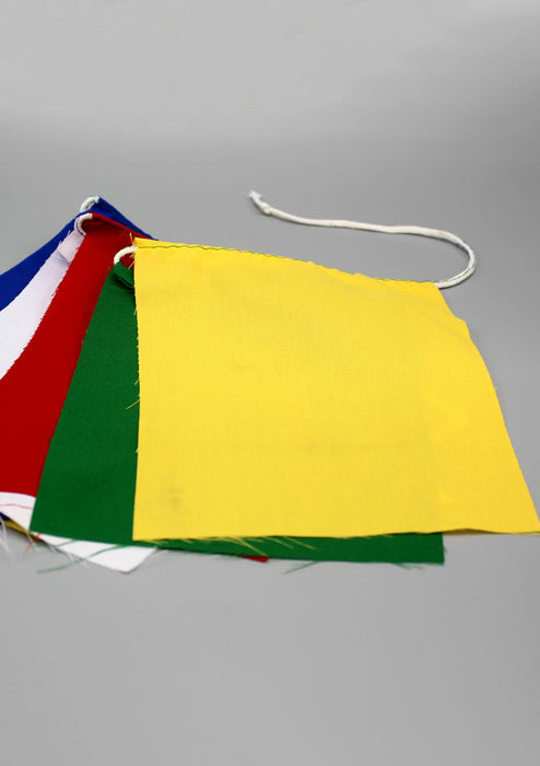 Blank Poly-Cotton Tibetan Prayer Flags – Set of 10, Handmade in Nepal