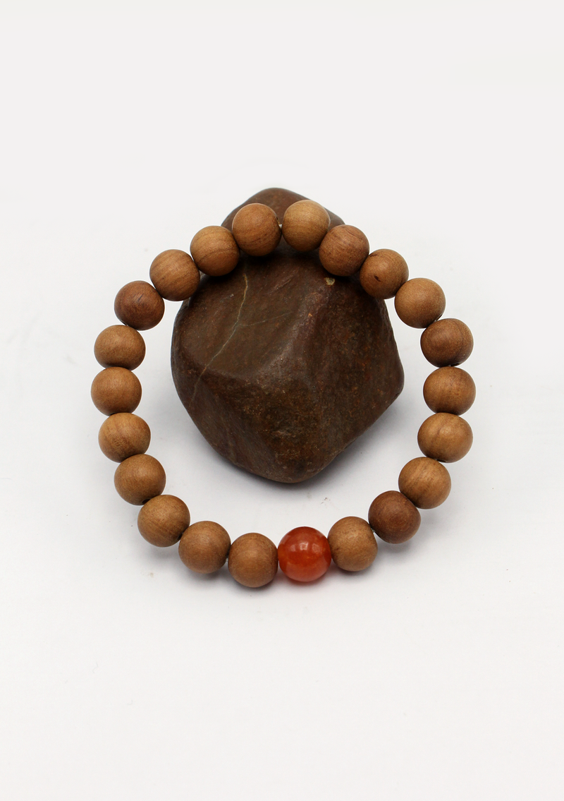 Seven Chakra Sandalwood Mala Bracelet