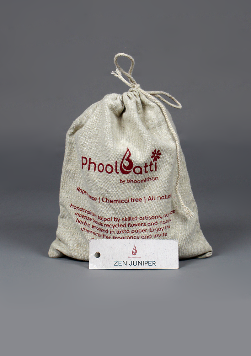 Phoolbatti Rope Incense with Spiral Clay Incense Burner
