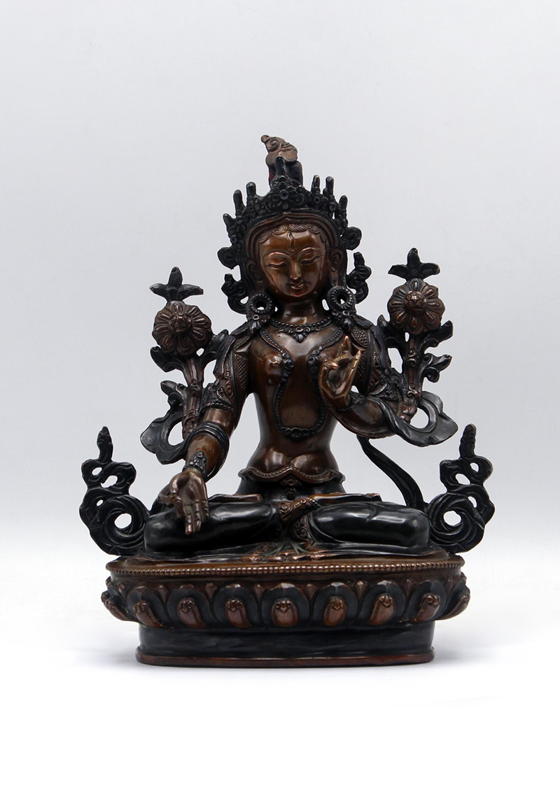 Hand Crafted Exquisite White Tara Statue 8 Inch High