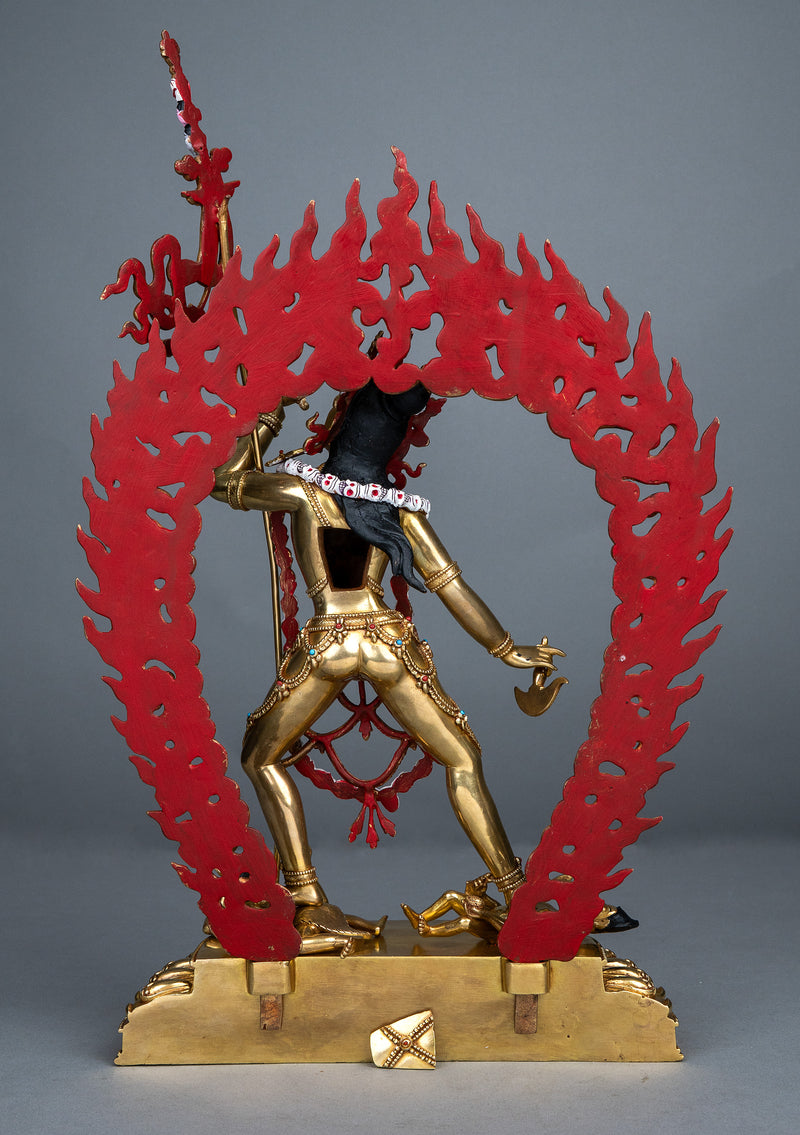 Masterarts 24K Fully Gold Plated Yogini Statue 15"H