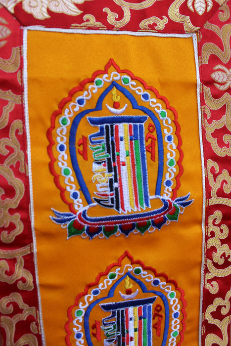 KalaChakra Embroidered Polyester Brocade Wall Hanging BH11