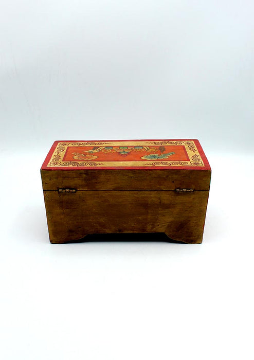 Endless Knot Painted Tibetan Wooden Jewelry Box