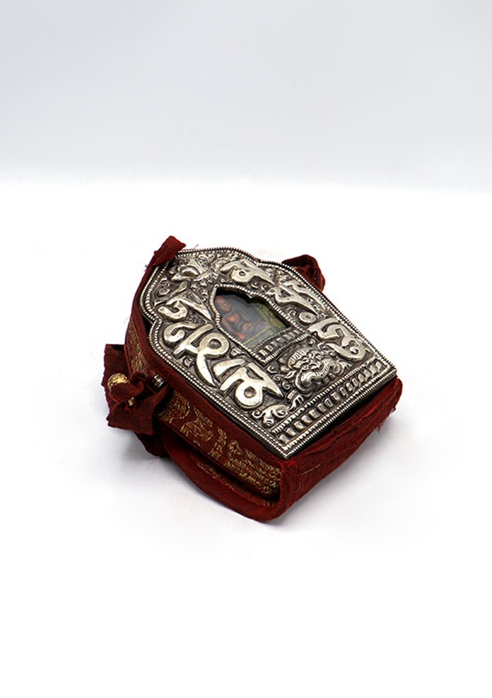 Hand Carved White Metal Shakyamuni Ghau Pendant