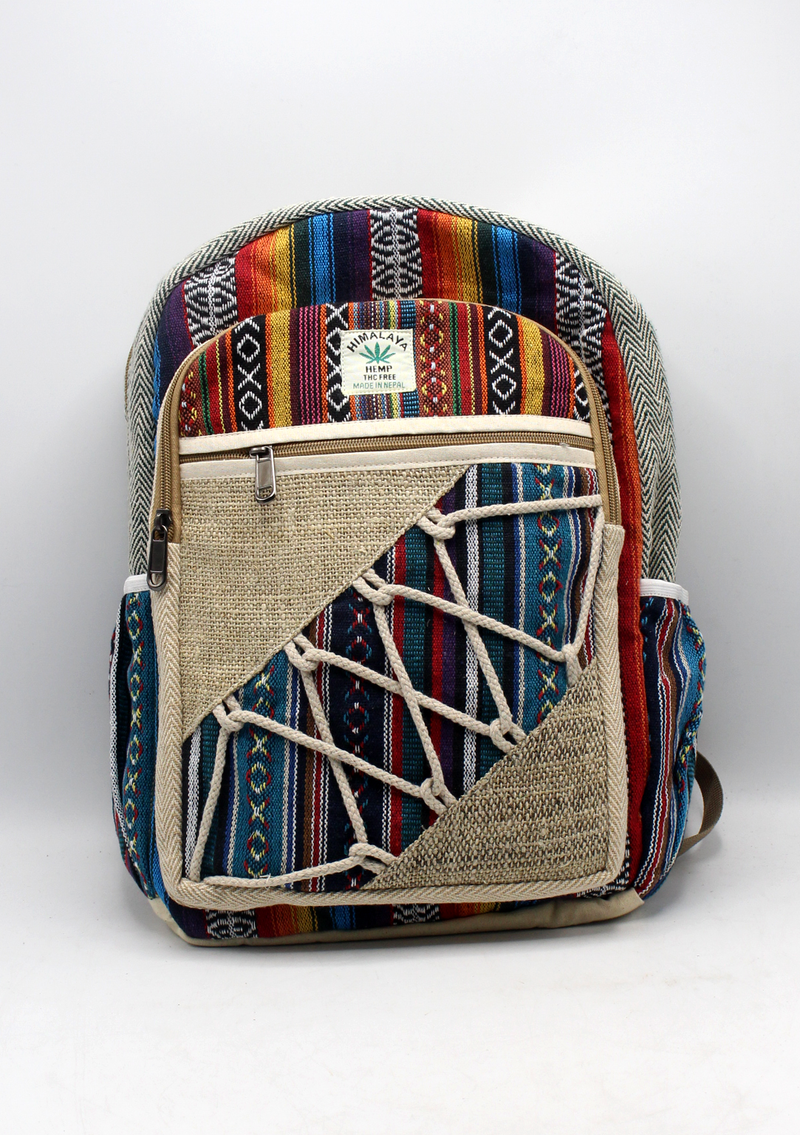 Rainbow Color Hemp Backpack