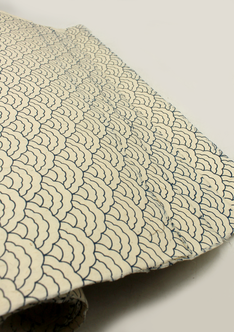 Tibetan Clouds Printed Lokta Gift Wrapping Paper
