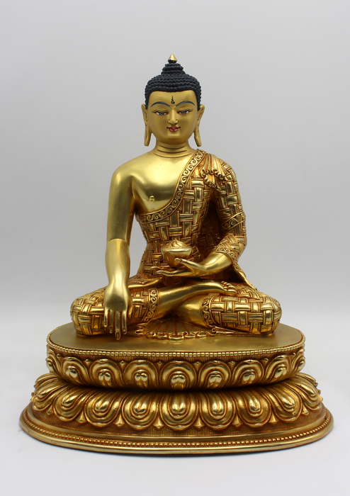 Masterpiece 24 K Gold Shakyamuni Buddha Statue