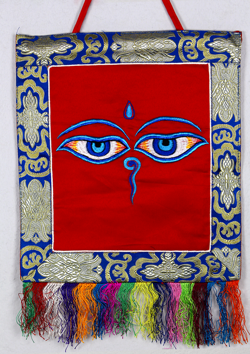Buddha Eyes Brocade Wall Hanging