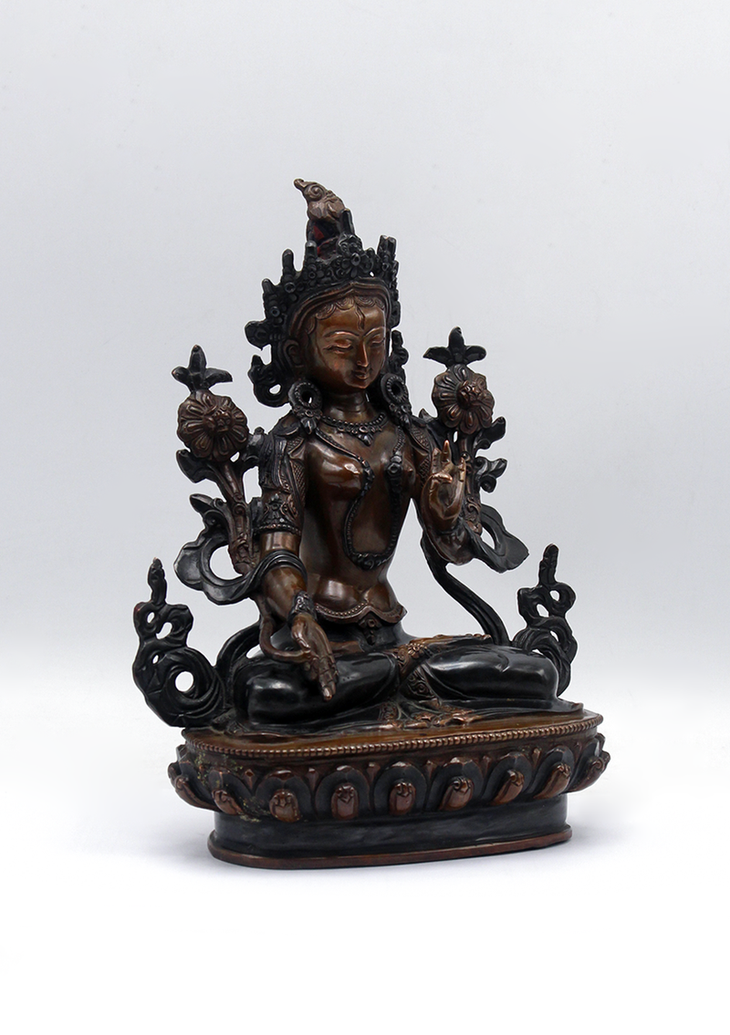 Hand Crafted Exquisite White Tara Statue 8 Inch High
