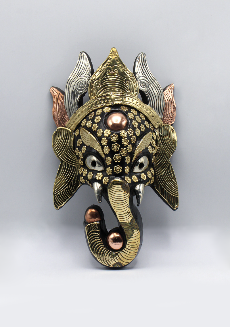 Hand Painted Ganesh Wall Hanging Mask