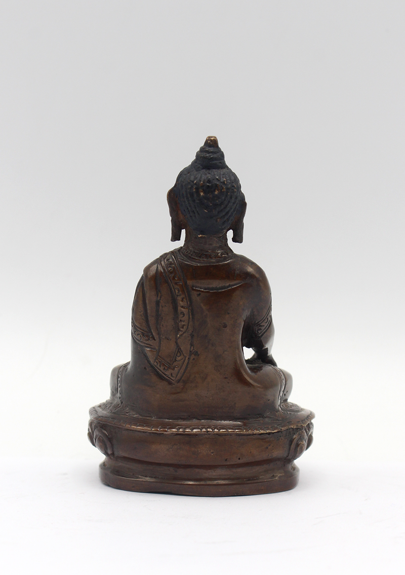 Copper Mini Shakyamuni Buddha Statue 3" H