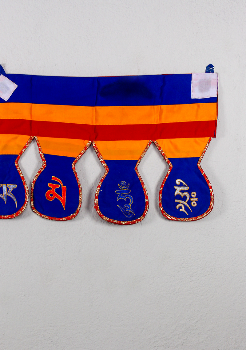 Multicolored Om Mani Wall Hanging Horizontal Banner