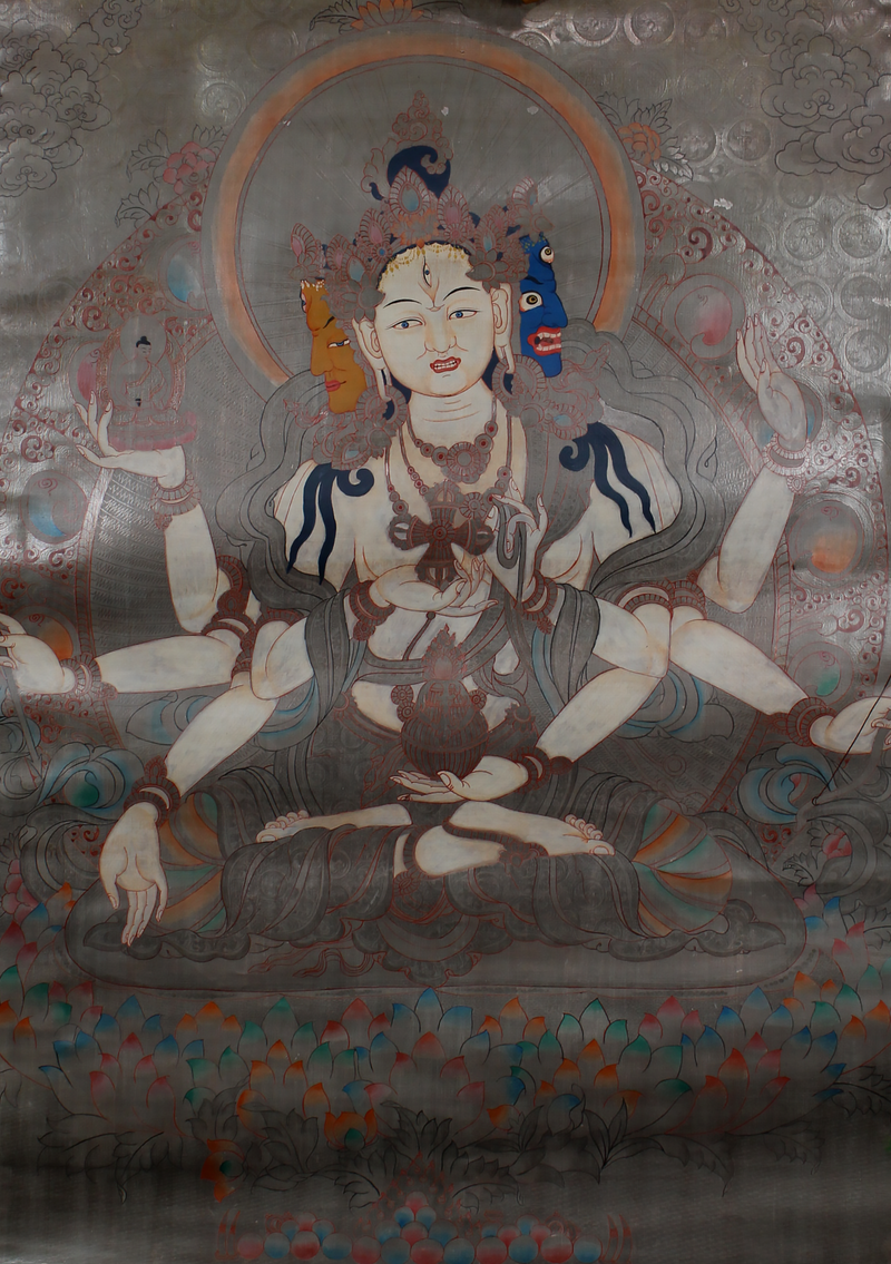 Namgyalma Brocade  Vintage Thangka Painting
