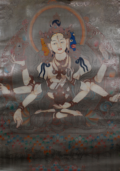 Namgyalma Brocade  Vintage Thangka Painting