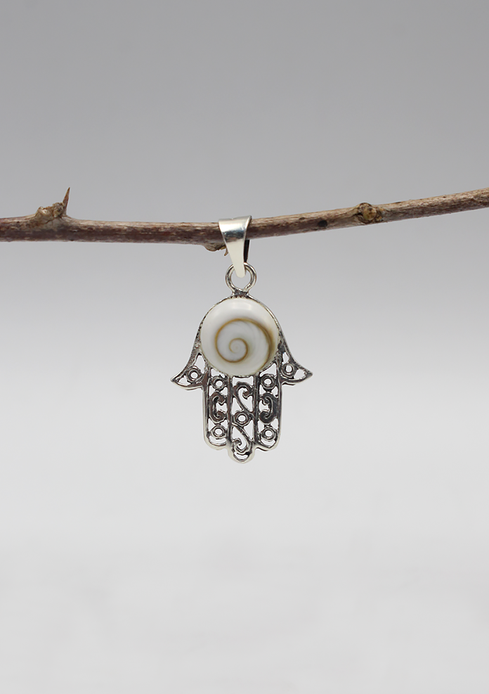 Sterling Silver 925 Hamsa Pendant Indonesia