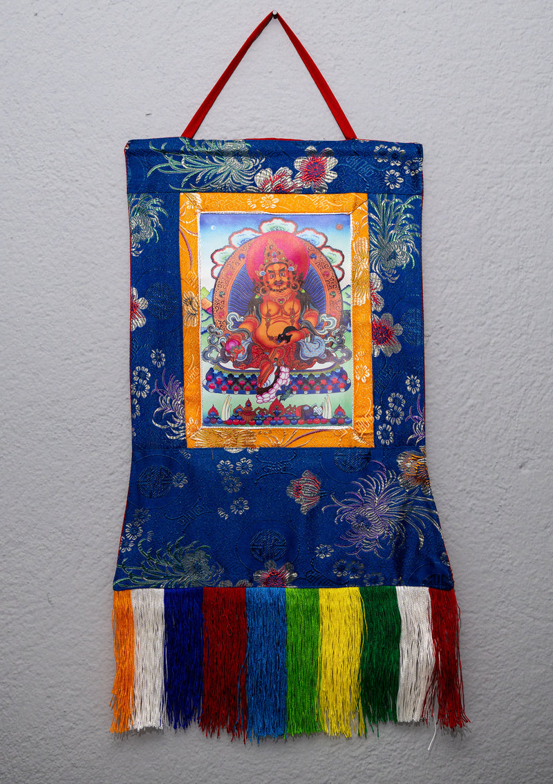 Buddhist Wall Hanging with Brocade Frame