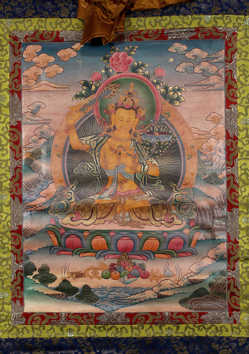 Manjushree Brocade Thangka Painting