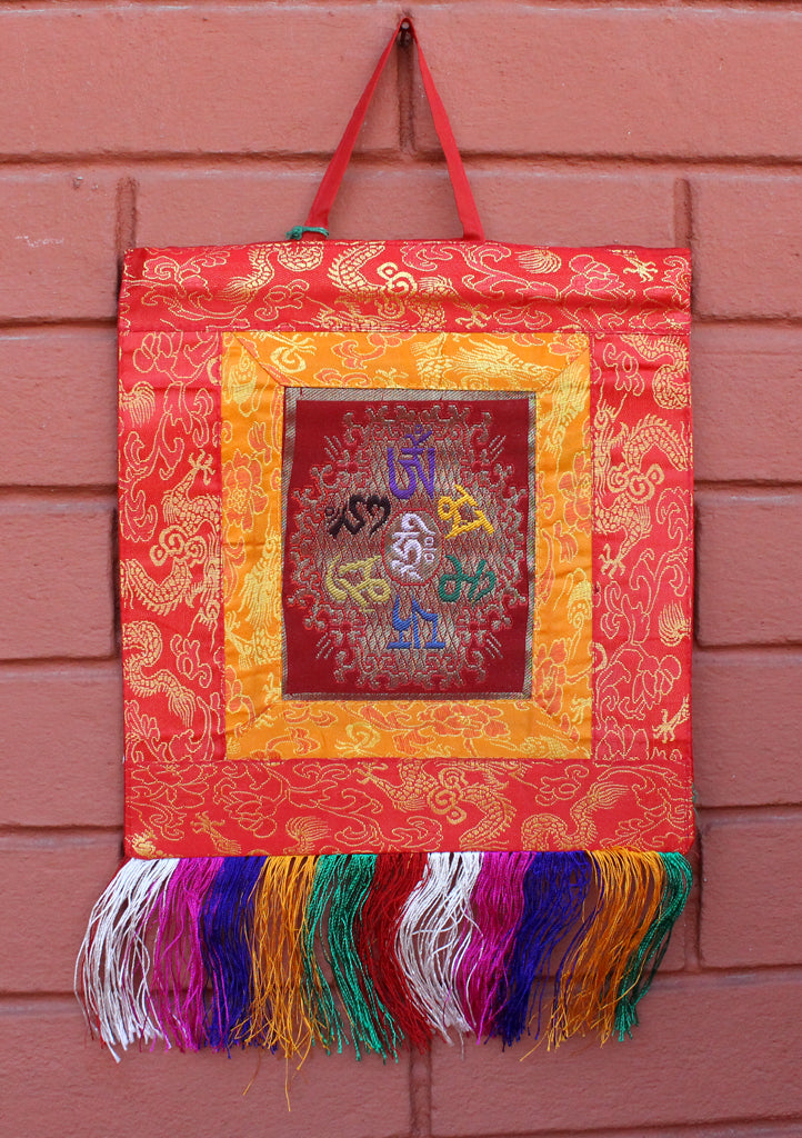 Tibetan Lukcy Symbol Wall Hanging Banner