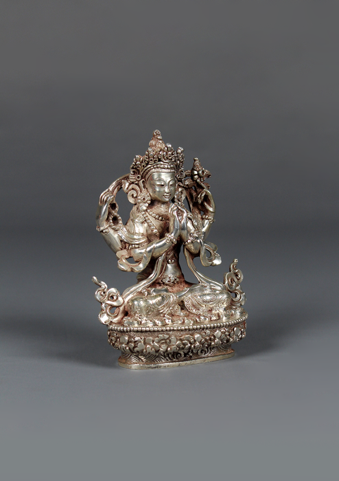 Sterling Silver 925 Chenrezig God of Compassion  Statue 9 cm