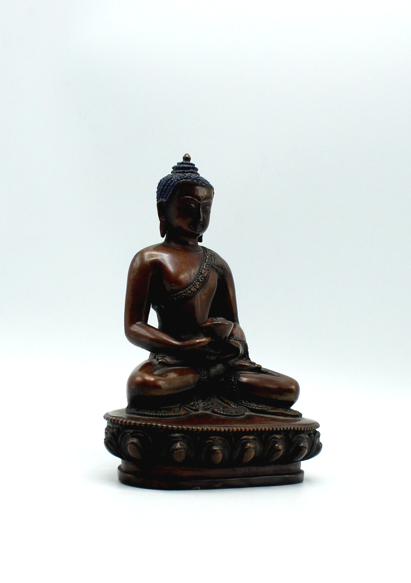 Copper Oxidized Amitabha Buddha Statue