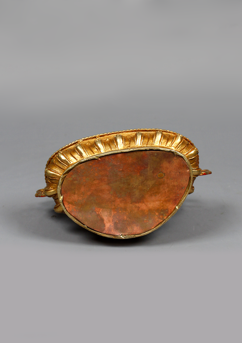 Gold Plated Crystal Vajrasattva Statue 9"H