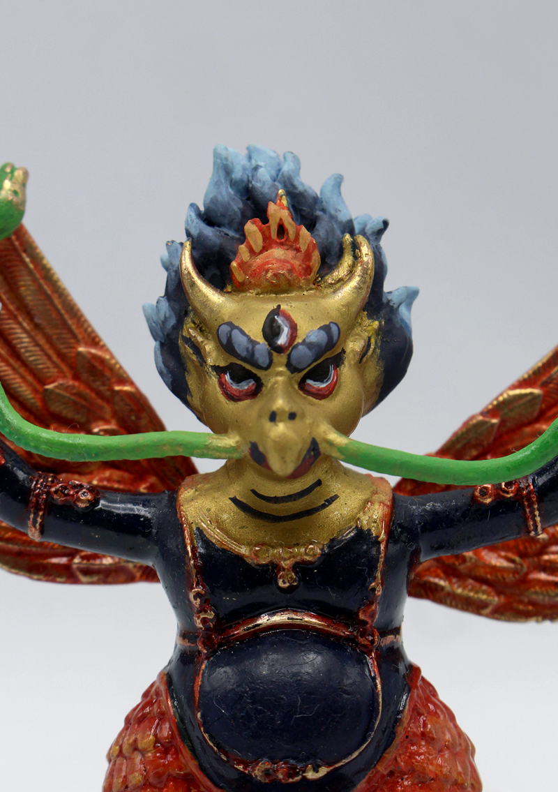 Hand-Painted Standing Garuda Statue 3.5"H