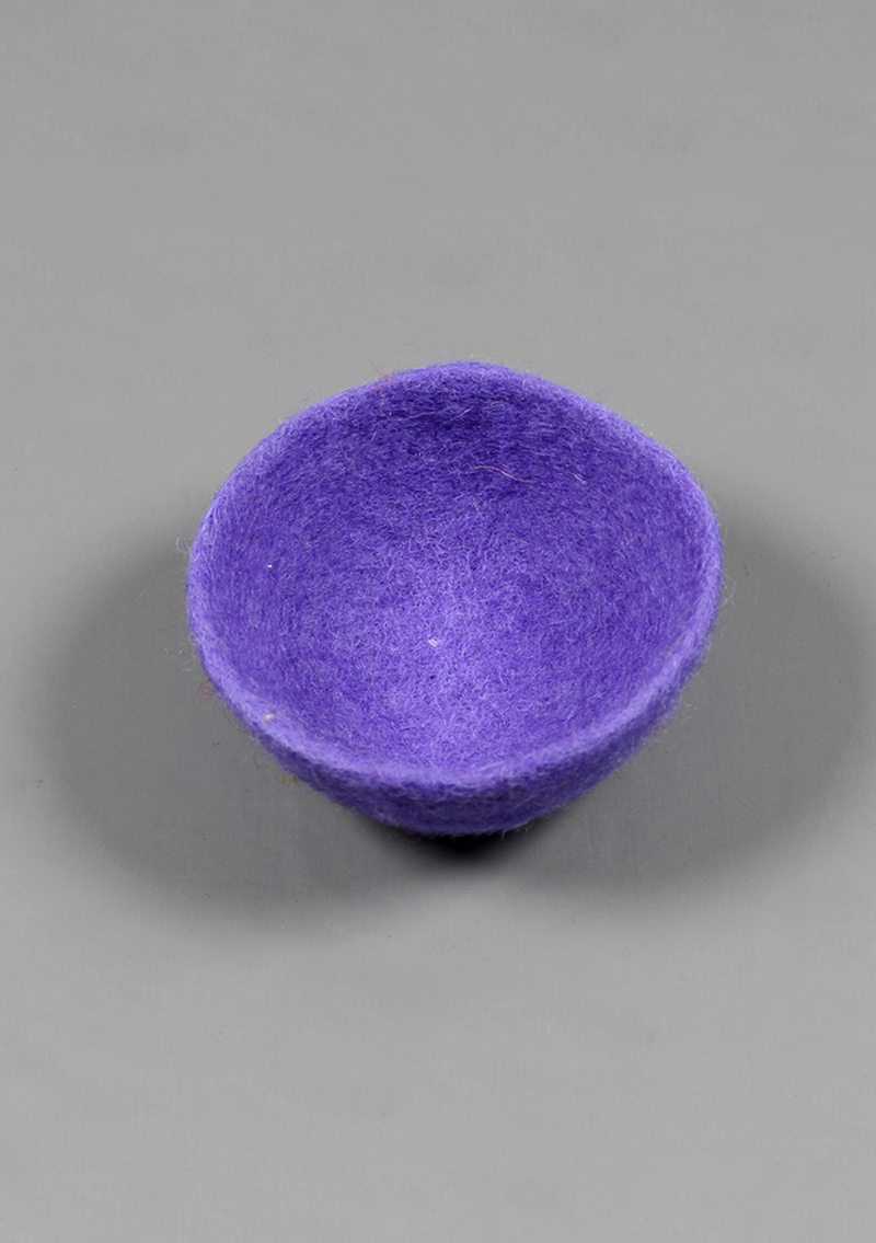Handcrafted Mixed Color Nepal Felt Bowls 4"