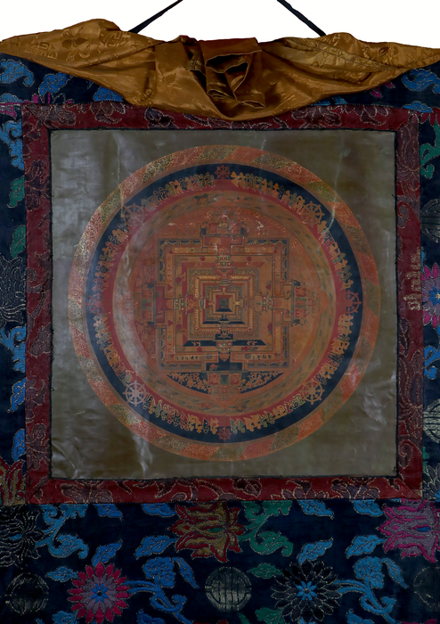 Mandala Brocade  Antique Thangka Painting