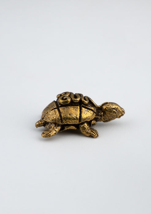 Brass Mini Tortoise Statue 1"