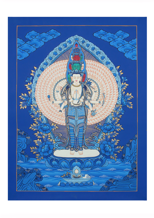 Thousand Arms Avalokiteshvara Thangka Painting