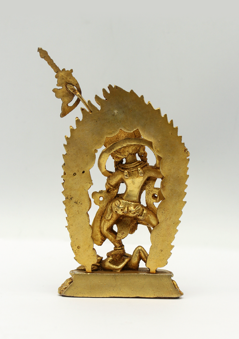 Gold Electroplated Jogini Statue 4"H