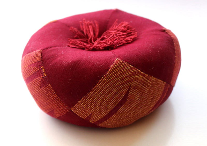 Fair Trade Maroon Singing Bowl Cushion/Pillow-Three Sizes Available
