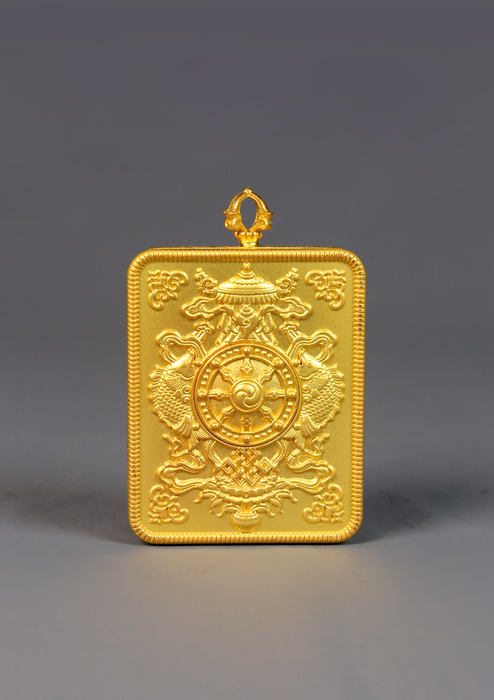 Shakyamuni Buddha Mini Thangka Amulet Pendant