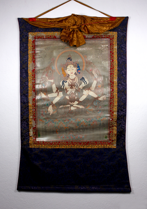 Namgyalma Brocade  Vintage Thangka Painting