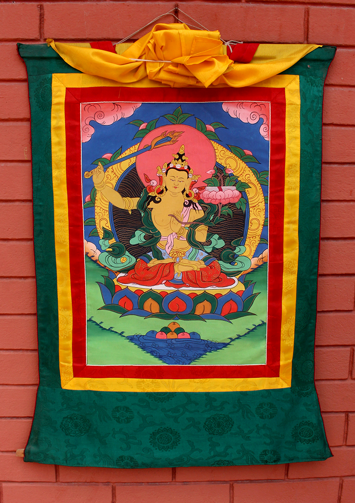 Manjushri Wall Hanging Banner with Brocade STOCK CLEARANCE SALE