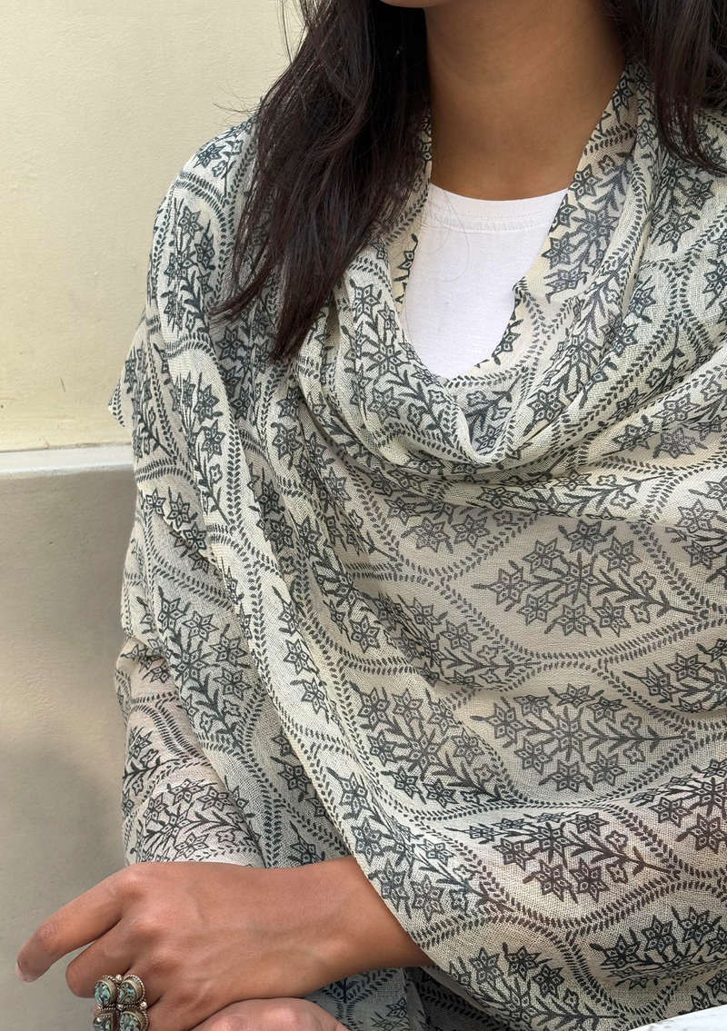 Light weight Moroccan Pattern Cashmere  Shawl