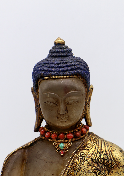 Crystal Shakyamuni Buddha Statue 9"H