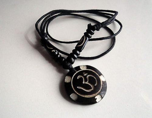 Religious Hindu OM Carved Pendants in an adjustable Thread