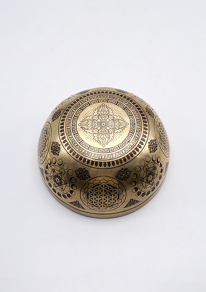 Shakyamuni Buddha Painted Singing Bowl 8.25"