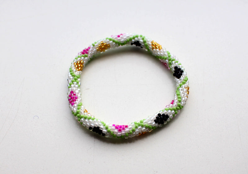 Light Green Multicolored Roll On Bracelet